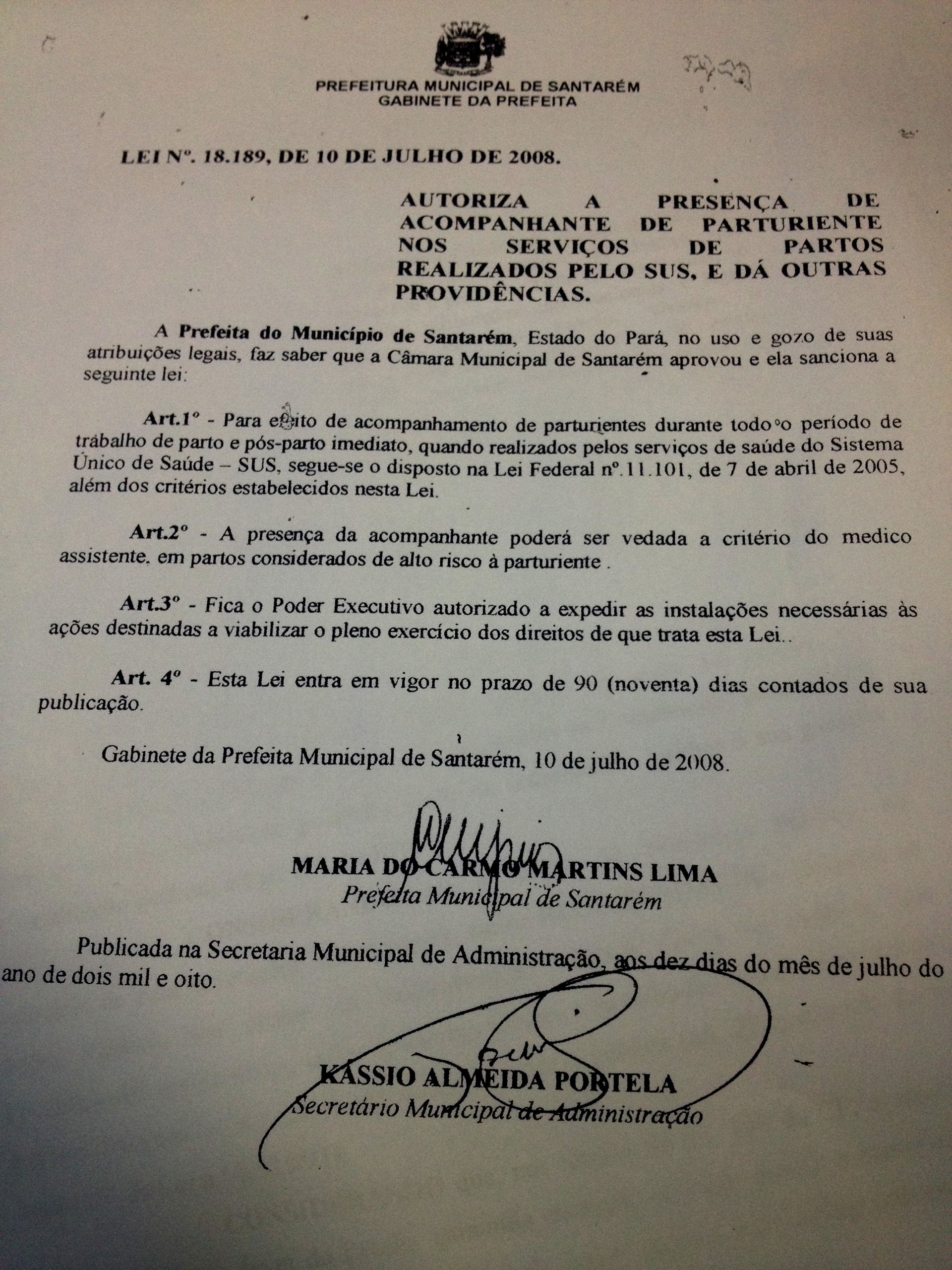 Lei Municipal Santarém (Foto: Luana Leão/G1)