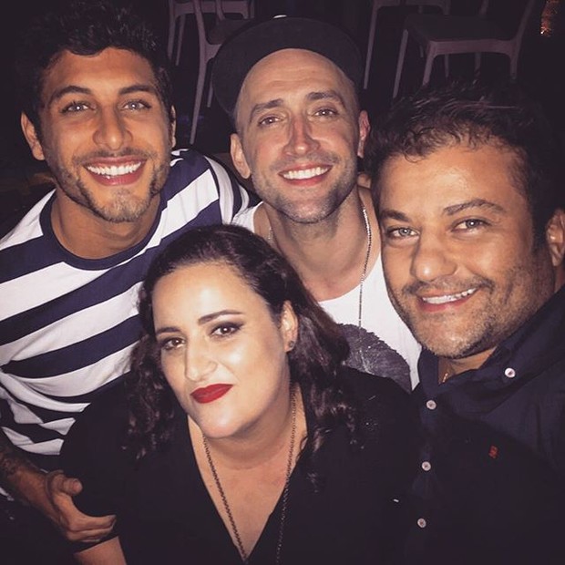 Jesus Luz, Ju Amaral, Paulo Gustavo e Peterson Ibrahim em festa na Zona Sul do Rio (Foto: Instagram/ Reprodução)