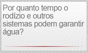 Perguntas sobre o Cantareira - Por quanto tempo o rodízio e outros sistemas podem garantir água? (Foto: Arte/G1)