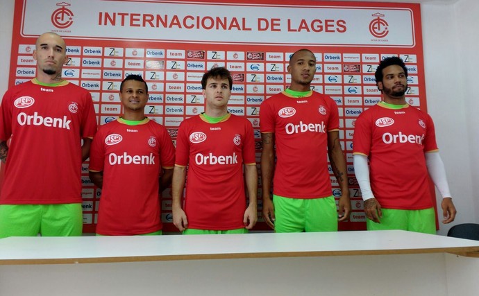 Petterson, Weritinho, André Gava, Valdeci e Fernando (Foto: Greik Pacheco/Inter de Lages)