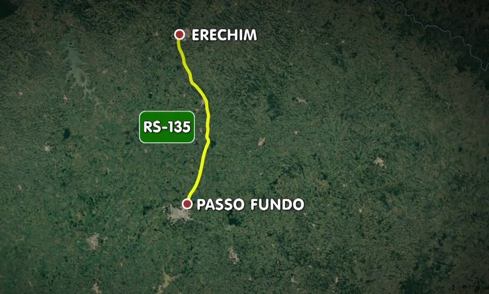 Trecho afetado pelos problemas no asfalto (Foto: Reprodução/RBS TV)