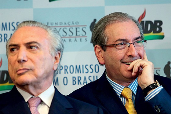 Michel Temer e o presidente da Câmara, Eduardo Cunha  (Foto: André Dusek/Estadão Conteúdo)