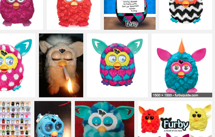 Busca por Furby no Google.com mostra boneco 'fumando maconha' (Foto: Reprodução/Google) Busca por Furby no Google.com mostra boneco 'fumando maconha' (Foto: Reprodução/Google)