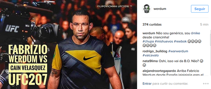 Fabricio Werdum instagram (Foto: Reprodução / Instagram)