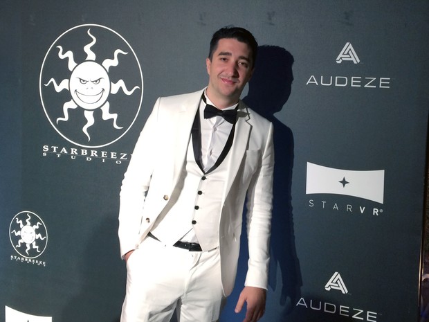 Thales Corrês na exibição do seu primeiro filme &quot;Pais e Filhos&quot;, em Cannes, 2013 (Foto: Divulgação)
