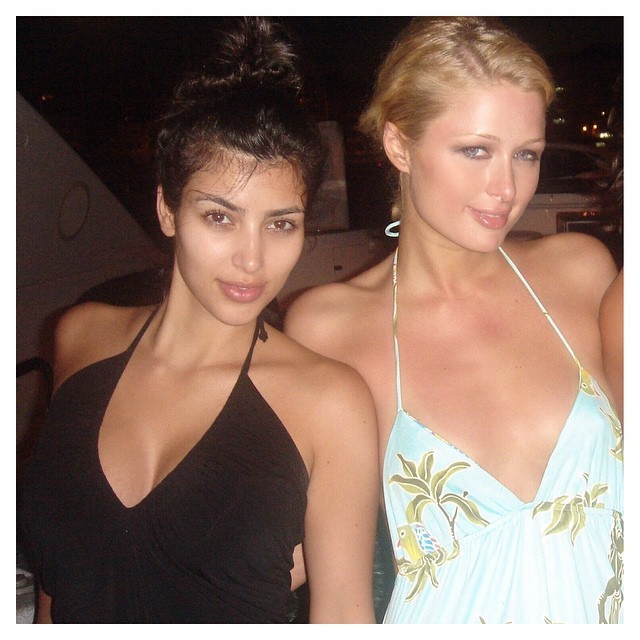 O Decote O Mesmo Kim Kardashian Posta Foto Antiga Paris Hilton