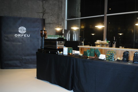 O Orfeu Café Especiais, um dos patrocinadores do PEGN Labs, levou seu produtos para degustação. 