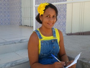 Estudante capricha do visual para fazer prova em Aracaju (Foto: Flávio Antunes)