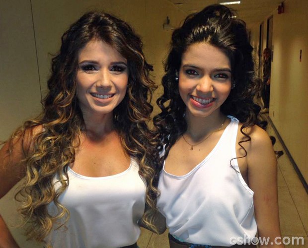 Paula e Jessica não ficaram parecidas? (Foto: Caldeirão do Huck/TV Globo)