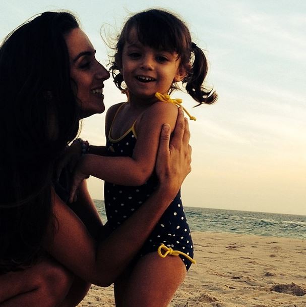 Marcelo Faria posta foto da filha Felipa e da mulher Camila  (Foto: Instagram/Reprodução)