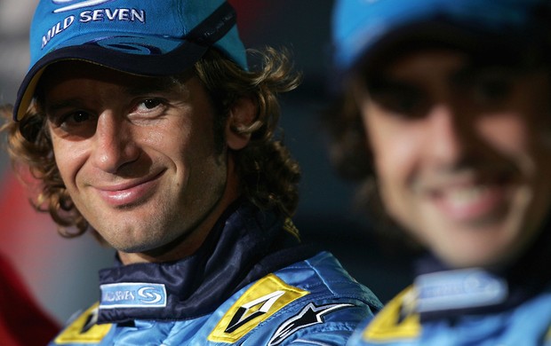 Jarno Trulli deu trabalho para Fernando Alonso nas temporadas de 2003 e 2004, na Renault (Foto: Getty Images)
