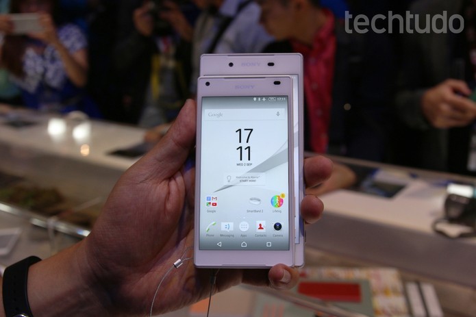 Sony apresentou seus novos smartphones da linha Xperia durante a IFA 2015 (Foto: Fabricio Vitorino/TechTudo)