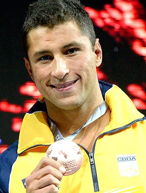 Felipe Lima natação Mundial Barcelona medalha bronze (Foto: AFP) Felipe Lima natação Mundial Barcelona medalha bronze (Foto: AFP)