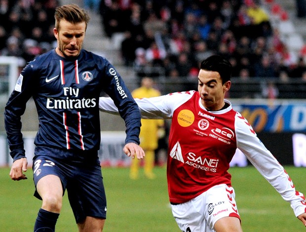 beckham psg e Diego Rigonato reims (Foto: Agência AFP)