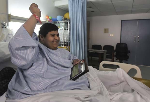 Khalid Bin Mohsen Shaari perdeu 320 kg em cirurgia  (Foto: REUTERS/Faisal Al Nasser)