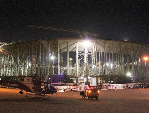 Estádio Nacional de Brasília, Obras (Foto: Fabrício Marques / Globoesporte.com)