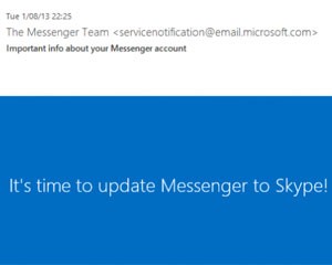 Microsoft começou a enviar e-mail aos usuários para avisar sobre o fim do MSN (Foto: Reprodução)