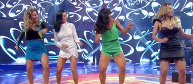 Lexa, Bella Falconi e Maíra Charken dançam 'É o Tchan' com Sheila Carvalho (Globo Repórter)