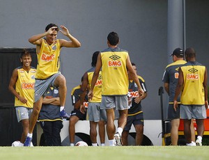 Ganso e Neymar em treino do Santos (Foto: Ricardo Saibun/Divulgação Santos FC)
