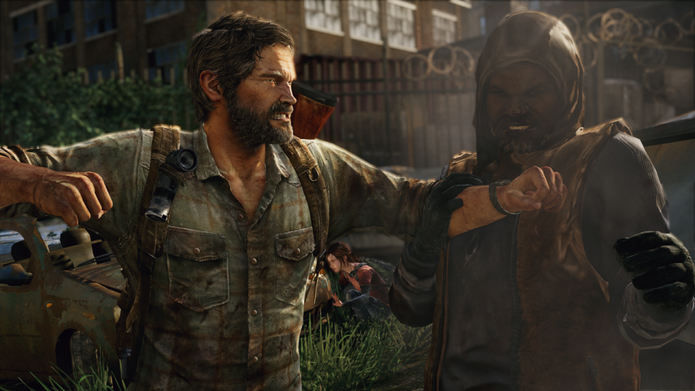 Joel encara um inimigo e Ellie observa em The Last of Us (Foto: Divulgação) (Foto: Joel encara um inimigo e Ellie observa em The Last of Us (Foto: Divulgação))