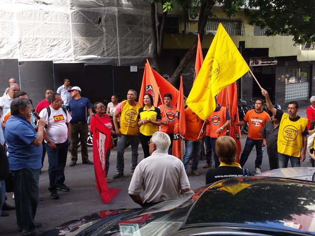 G1 Centrais sindicais realizam manifestação em Belo Horizonte