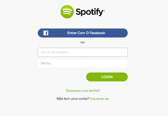 Realizando login no Spotify para vincular playlists através do serviço online Playlist Exchange (Foto: Reprodução/Marvin Costa)