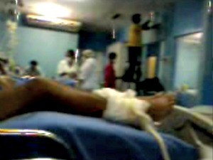 Segundo enfermeiro, homem pinta parede em sala com pacientes entubados (Foto: Reproduo)