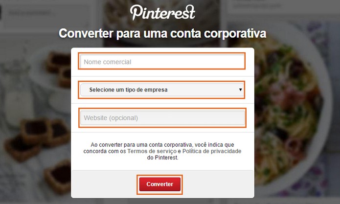 Defina os detalhes da sua conta Business do Pinterest e converta (Foto: Reprodução/Barbara Mannara) Defina os detalhes da sua conta Business do Pinterest e converta (Foto: Reprodução/Barbara Mannara)