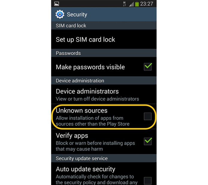 Libere a instalação de arquivos fora da Google Play (Foto: Reprodução/Luciana Vieira)