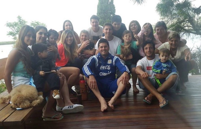 Messi curte Rosário com a família (Foto: Reprodução)