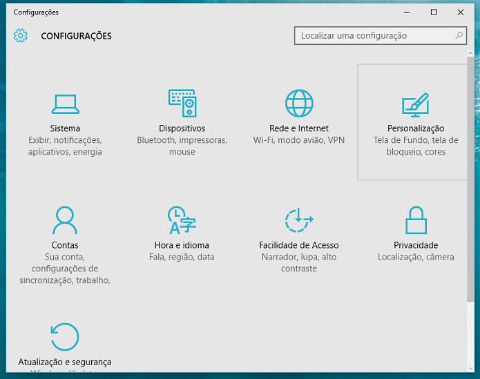 Selecione a opção de personalização neste menu (Foto: Reprodução/Thiago Barros)