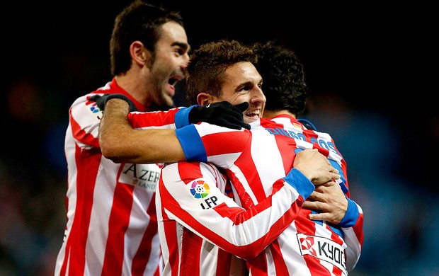 Jorge Koke comemora gol do Atlético de Madri contra o Levante (Foto: Reuters)