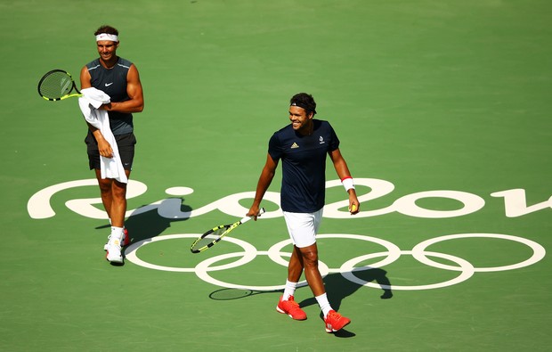 Rafael Nadal e Jo-Wilfried Tsonga (Foto: Getty Images)