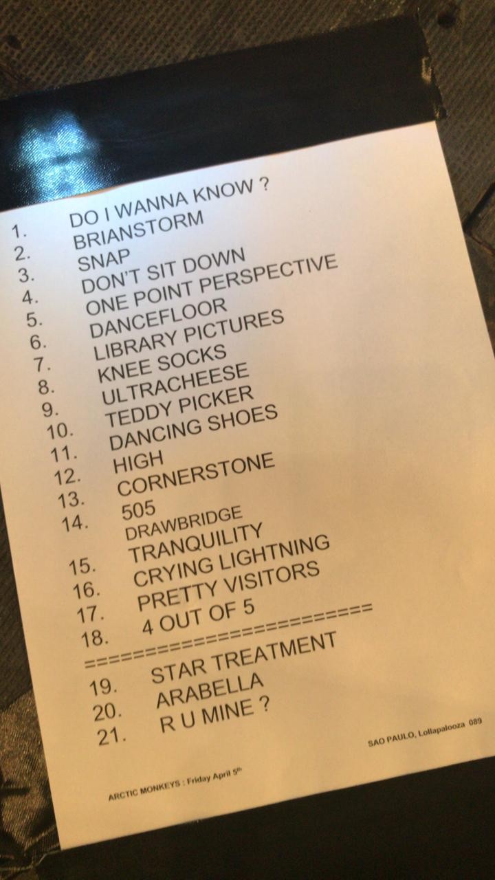 Nunca erraram! Confira a setlist do show do Arctic Monkeys no