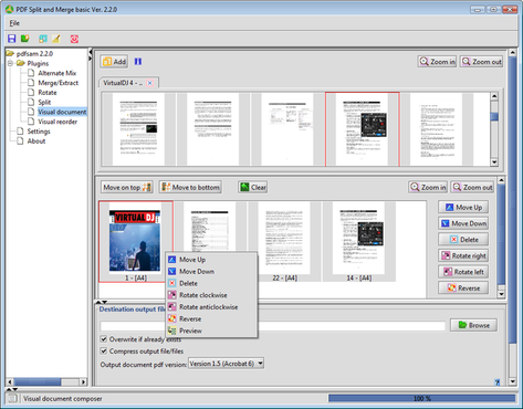 screenshot de PDF Split and Merge