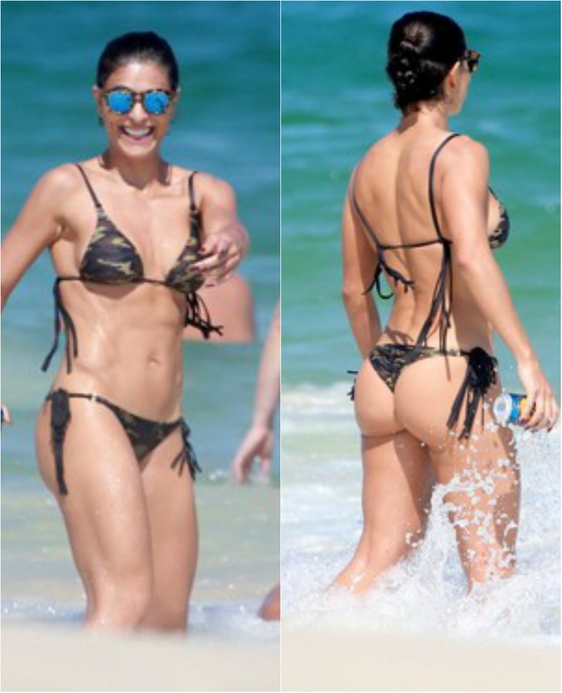 Juliana Paes mostra corpo perfeito na praia (Foto: Ag. News)
