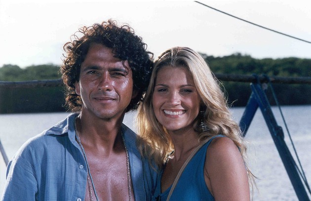 Com Marcos Palmeira na novela 'Porto dos milagres', exibida em 2001 (FOTO: TV Globo)