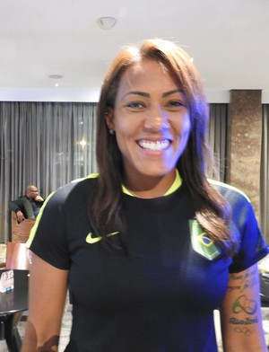 Bárbara, camisa 1 da seleção brasileira (Foto: Cíntia Barlem)