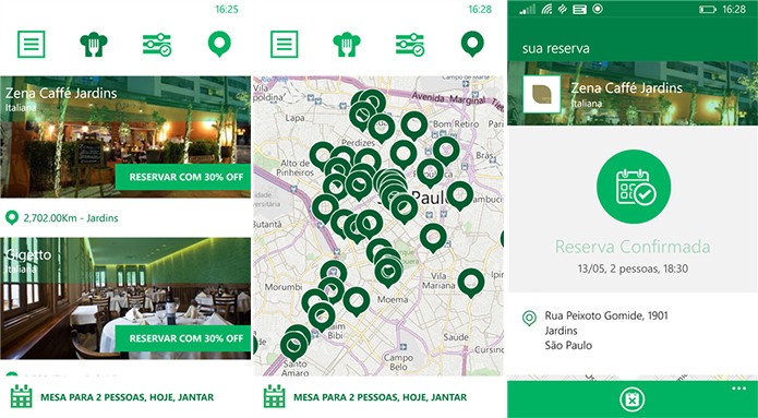 Grubster facilita reservas de mesas e busca por restaurantes no seu Windows Phone (Foto: Divulgação/Windows Phone Store)