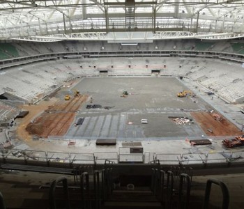 Arena Palmeiras se prepara para receber gramado até o fim do mês