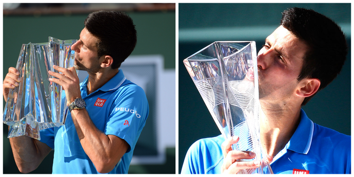 Djokovic troféu Indian Wells e Miami (Foto: Editoria de Arte)