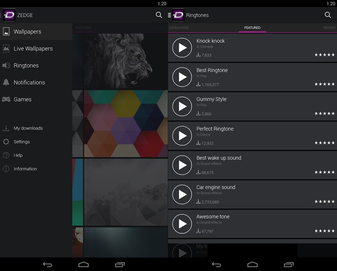 Zedge app para celular Zedge app para celular