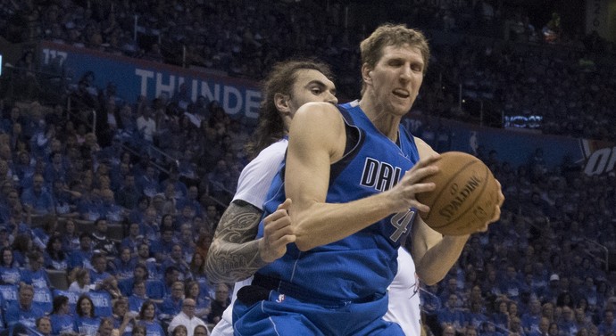 Oklahoma City Thunder x Dallas Mavericks - jogo 5 - Dirk Nowitzki (Foto: Getty Images)