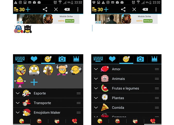 Emojidom tem interface em português e permite criar seu próprio emoticon (Foto: Reprodução/Barbara Mannara)
