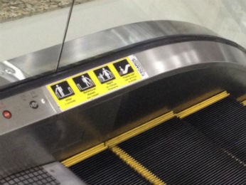Faixas amarelas servem para orientar o usuário e evitar acidentes (Foto: Wesley Cunha/RPC TV)