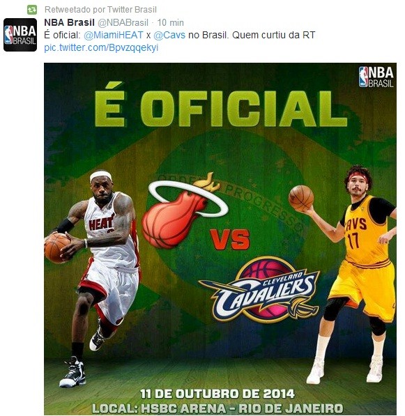 Nba Confirma Jogo No Brasil Poca Neg Cios A O