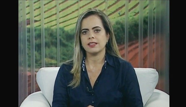 Apresentadora Mirielly de Castro  (Foto: Reprodução / TV Diário)