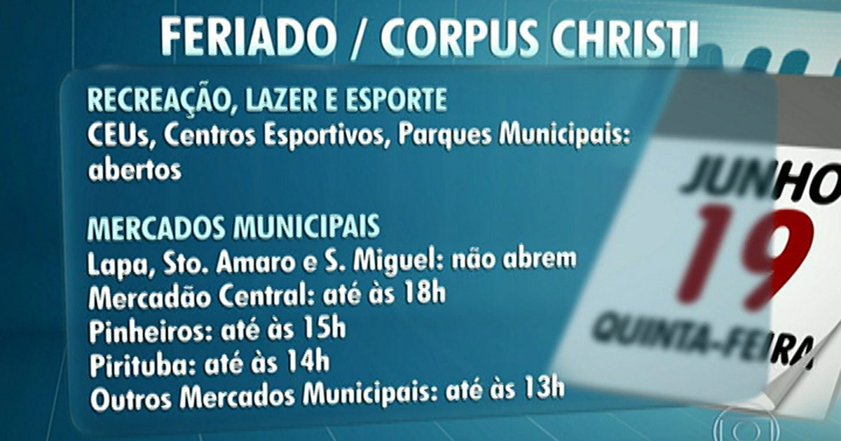 G1 - Veja o que abre e o que fecha em SP na quinta, no feriado de ...