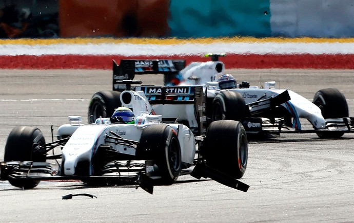 Felipe Massa e Bottas prova GP Malásia F1 (Foto: Reuters)