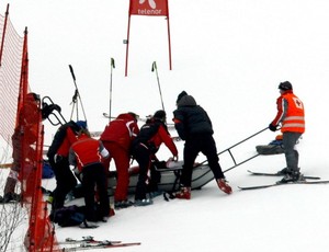 esqui Matthias Lanzinger acidente em 2008 (Foto: Getty Images)